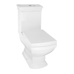 Унитаз-компакт напольный Creo Ceramique Orleans 420х670ъ790 сиденье с микролифтом, белый (OR1002+OR1003+OR1001)