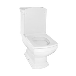 Унитаз-компакт напольный Creo Ceramique Orleans 420х670ъ790 сиденье с микролифтом, белый (OR1002+OR1003+OR1001)