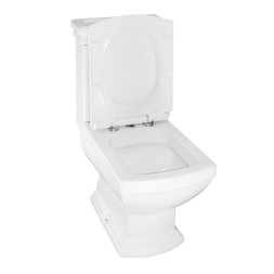 Унитаз-компакт напольный Creo Ceramique Orleans 420х670ъ790 сиденье с микролифтом, белый (OR1002+OR1003+OR1001)