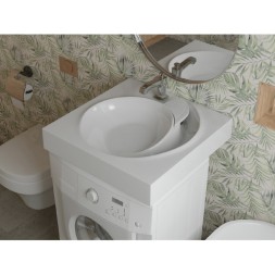 Раковина над стиральной машиной "QOPP-60*60" ш*г, с кронштейнами (Madera) - 4627173210140