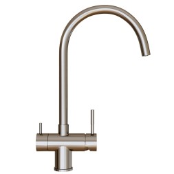 Смеситель для кухни 35k MIXLINE MLSS-0326 трубчатый излив, подкл.к фильтру, САТИН - MLSS-0326 