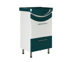 Тумба д/ванной &amp;quot;РАДУГА-52&amp;quot; зеленая под раковину Альфана-52 (ОК) - 522465 