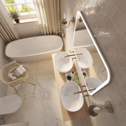 Зеркало MIXLINE &amp;quot;Стив&amp;quot; 915*685 (ШВ) сенсорный выключатель, светодиодная подсветка - ФР-00000843 