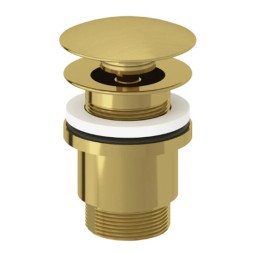 Донный клапан KLUDI для раковины с функцией push-open, золото брашированное (10426N0-00)