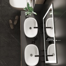 Зеркало MIXLINE &amp;quot;Мелис&amp;quot; 1000*800 (ШВ) сенсорный выключатель, светодиодная подсветка - MLZ.Me.10-8.1.2 