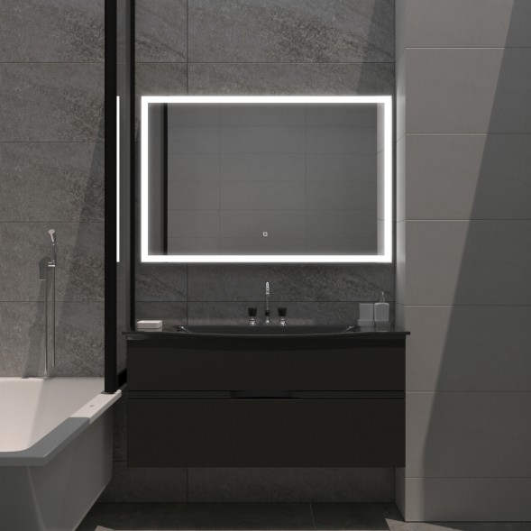 Зеркало MIXLINE &amp;quot;Норма&amp;quot; 1200*800 (ШВ) сенсорный выключатель, светодиодная подсветка - MLZ.Nom.12-8.1.2 