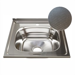 Мойка 50х50 (0,6) вып 3 1/2 MIXLINE 16см с сифоном ДЕКОР - 555228 