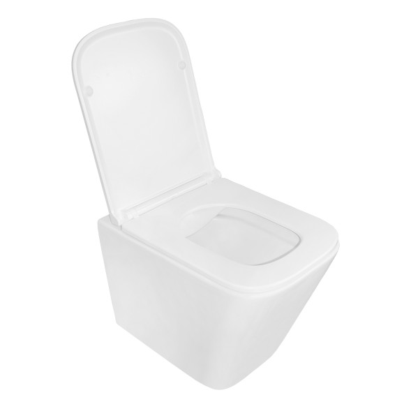 Унитаз подвесной Azario PRO 490х345х355 безободковый, в комплекте с быстросъемным сидением микролифт (PRO-002)