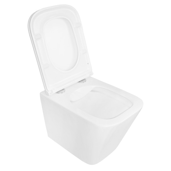 Унитаз подвесной Azario PRO 490х345х355 безободковый, в комплекте с быстросъемным сидением микролифт (PRO-002)