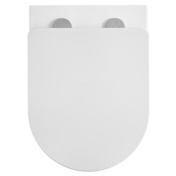 Унитаз подвесной Azario Grado 370х490х360 смыв &amp;quot;Торнадо&amp;quot;, скрытое крепление, безободковый, в комплекте с быстросъемным сидением микролифт (AZ-0046-UQ3)