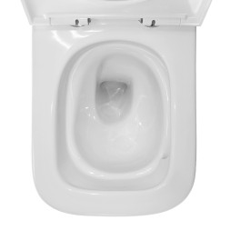 Унитаз подвесной Azario Cascad 525x345x360 безободковый, система смыва "Скрытое Торнадо", в комплекте с быстросъемным сиденьем микролифт (AZ-2303A)