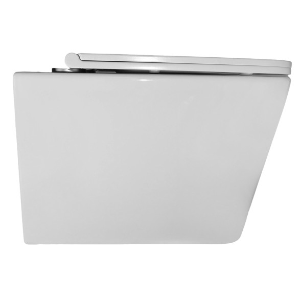 Унитаз подвесной Azario Cascad 525x345x360 безободковый, система смыва &amp;quot;Скрытое Торнадо&amp;quot;, в комплекте с быстросъемным сиденьем микролифт (AZ-2303A)