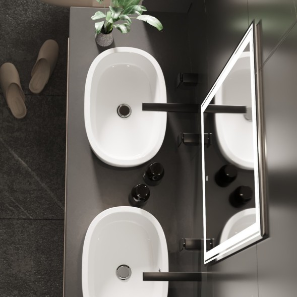 Зеркало MIXLINE &amp;quot;Мелис&amp;quot; 600*800 (ШВ) сенсорный выключатель, светодиодная подсветка - MLZ.Me.6-8.1.2 