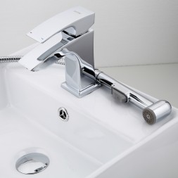 Смеситель для раковины с гигиен. лейкой 35к G1207 GAPPO литой, ХРОМ - G1207 