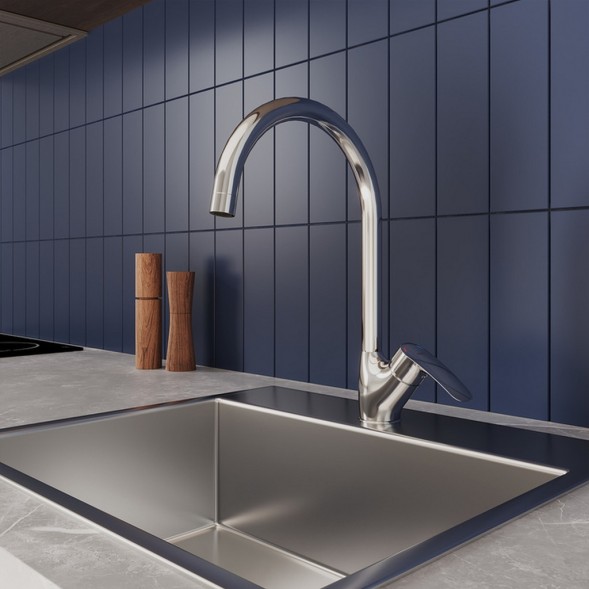 Смеситель для кухни 35к Milardo RORSB0JM05 &amp;quot;Rora&amp;quot;  высокий пов. излив, ХРОМ - RORSB0JM05 