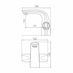 Смеситель для раковины 1/2 кер. MIXLINE ML39-04 &amp;quot;Organic&amp;quot; - ML39-04 