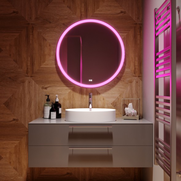 Зеркало MIXLINE &amp;quot;Перла Нео&amp;quot; RGB D770 сенсорный выключатель, МУЛЬТИ-ЦВЕТ - MLZ.Per.neo.7.1.8 