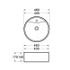 Раковина накладная Azario 460х460х170 круглая белый (AZ-3018)