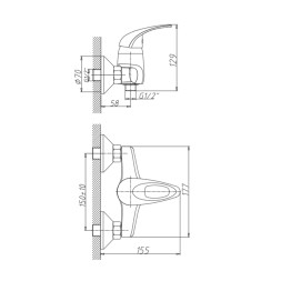 Смеситель для душа 40к HB2003 HAIBA с/отв^ - HB2003