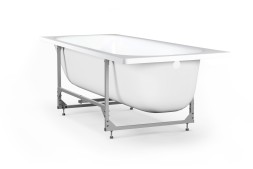 Ванна стальная 1,5*0,7*0,4 (ВИЗ) Донна Ванна "Белая Орхидея" цв.белый НА КАРКАСЕ (КР-01503) - DV-57901/DV-59901