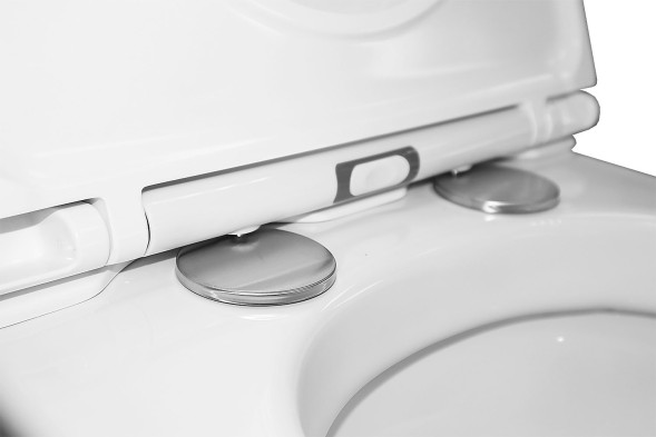 Унитаз импульсный Azario 360х570х375 подвесной, полукруглый, быстросъемное сиденье микролифт, монтажная рама в комплекте (AZ-102C)