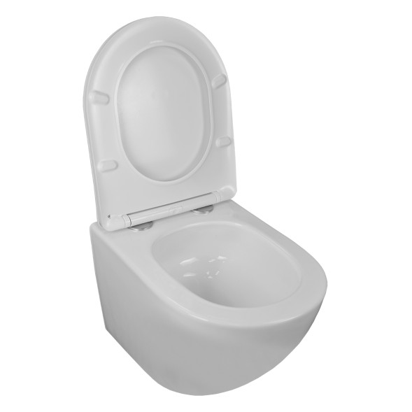 Унитаз подвесной Loranto ESTER 360х485х320 с системой смыва &amp;quot;Tornado&amp;quot;, в комплекте с быстросъемным сиденьем микролифт, дюропласт (87265)