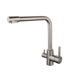 Смеситель для кухни 35к G4399-1 GAPPO с вых. для питьевого фильтра, нерж сталь, САТИН - G4399-1 