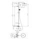 Душевая стойка Bossini ELIOS с термостатом, верхним и ручным душем и шлангом, цвет хром (L10401.1.030)