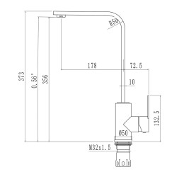 Смеситель для кухни 35к MIXLINE ML-GS14 (331) белый высок. излив - ML-GS14 (331)