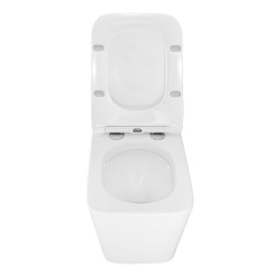 Унитаз импульсный Azario 360х590х380 подвесной, квадратный, быстросъемное сиденье микролифт, монтажная рама в комплекте (AZ-101C)