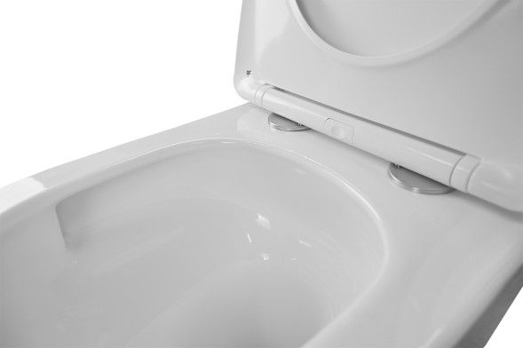 Унитаз подвесной Loranto KROSA 360х485х330 с системой смыва &amp;quot;Tornado&amp;quot;, в комплекте с быстросъемным сиденьем микролифт, дюропласт (87266)