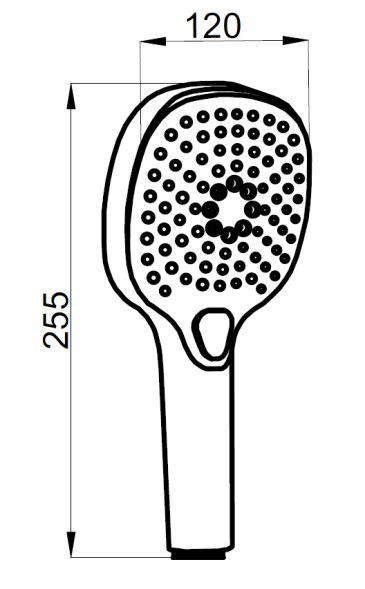Душевой набор AZARIO NEVO: душевая лейка, шланг, штанга черный матовый (AZ-157820224)