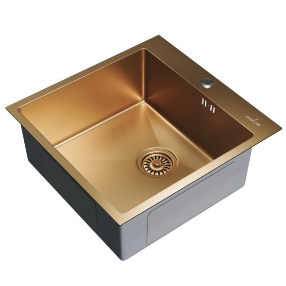 Мойка настол.монтаж 50х50 (3,0) вып 3 1/2  MIXLINE PRO 20см с сифоном (бронза) - 550549 