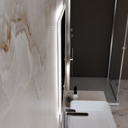 Зеркало MIXLINE "Стив-Лайт" 700*685 (ШВ) сенсорный выключатель, светодиодная подсветка - MLZ.Stiv-layt.7-6.1.2