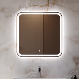 Зеркало MIXLINE "Стив-Лайт" 700*685 (ШВ) сенсорный выключатель, светодиодная подсветка - MLZ.Stiv-layt.7-6.1.2