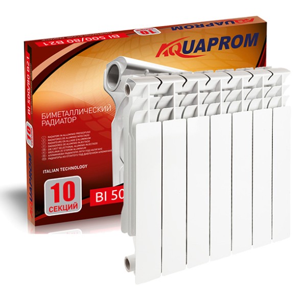 Радиатор биметаллический AQUAPROM/FIRENZE  500*80 10 сек. - B21 