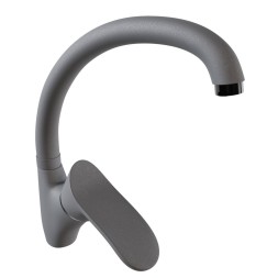 Смеситель для кухни 40к MIXLINE ML-GS01 (342) графит высок. излив - 00-00001748