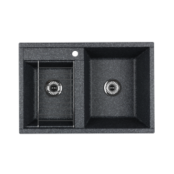 Кухонная мойка Aquaton Делия 78 DBL 2 чаши, цвет графит (1A723132DE210)