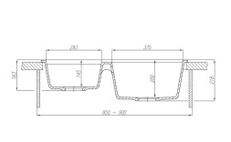 Кухонная мойка Aquaton Делия 78 DBL 2 чаши, цвет графит (1A723132DE210)