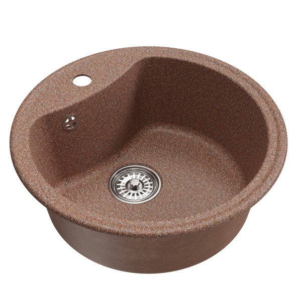 Мойкa ML-GM09 КОМФОРТ круглая, терракотовая (307), 510 мм (глуб. чаши 190) - 00-00009277 