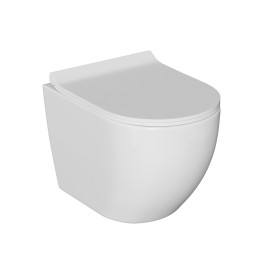Унитаз подвесной безободковый WAVE TOR Tornado3.0, сид. полипр, м/л, быстр, БЕЛЫЙ глянец (XL) - 554650 