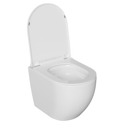 Унитаз подвесной безободковый WAVE TOR Tornado3.0, сид. полипр, м/л, быстр, БЕЛЫЙ глянец (XL) - 554650 