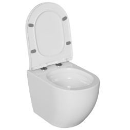 Унитаз подвесной безободковый WAVE TOR Tornado3.0, сид. полипр, м/л, быстр, БЕЛЫЙ глянец (XL) - 554650 