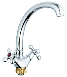 Смеситель для кухни 1/2 кер Glauf QTZ4-B856 КРЕСТ п/гайку - QTZ4-B856 