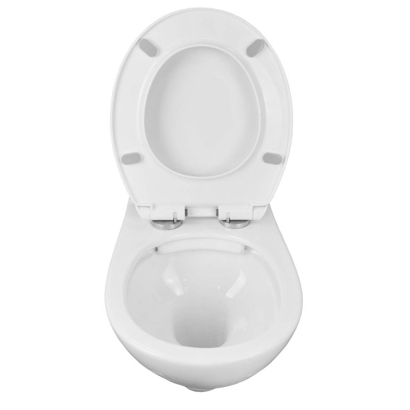 Унитаз подвесной Loranto Fredo 355х550х410 безободковый, с быстросъемным сиденьем микролифт (CS-WH8005)