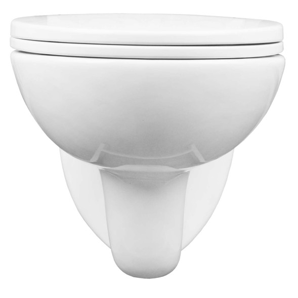 Унитаз подвесной Loranto Fredo 355х550х410 безободковый, с быстросъемным сиденьем микролифт (CS-WH8005)