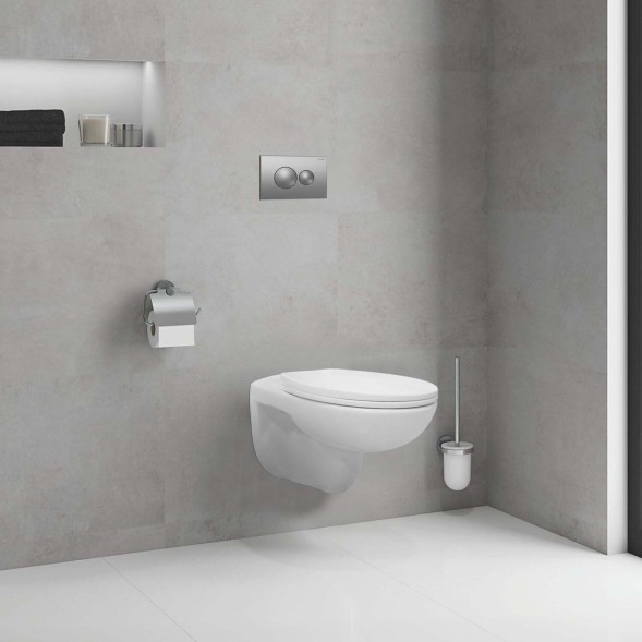 Унитаз подвесной Loranto Fredo 355х550х410 безободковый, с быстросъемным сиденьем микролифт (CS-WH8005)