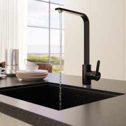Смеситель для кухни 35к MIXLINE ML-GS14 (343) антрацит высок. излив - ML-GS14 (343)