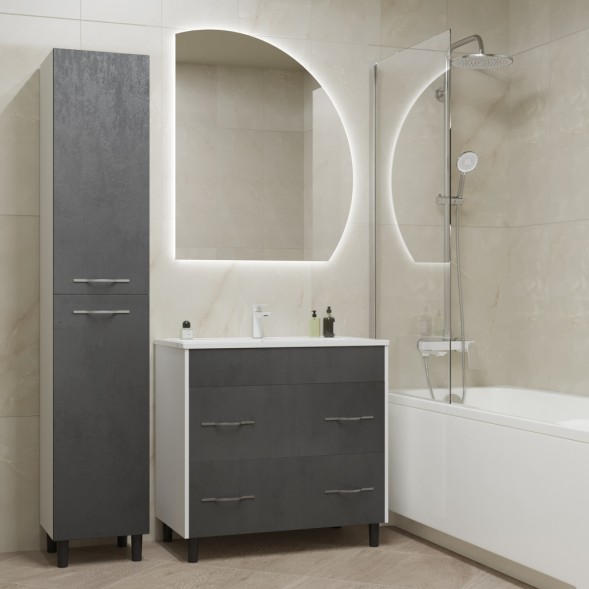 Тумба д/ванной &amp;quot;Сура-80&amp;quot;  под раковину МАРГО-80 (MIXLINE) (ПВХ) - 555077 