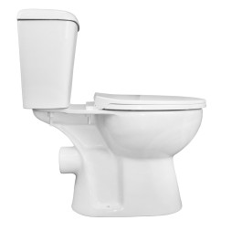 Унитаз напольный Loranto Lino 370х670х720 с сиденьем микролифт (soft close) полипропилен, белый (CS-CT8812)